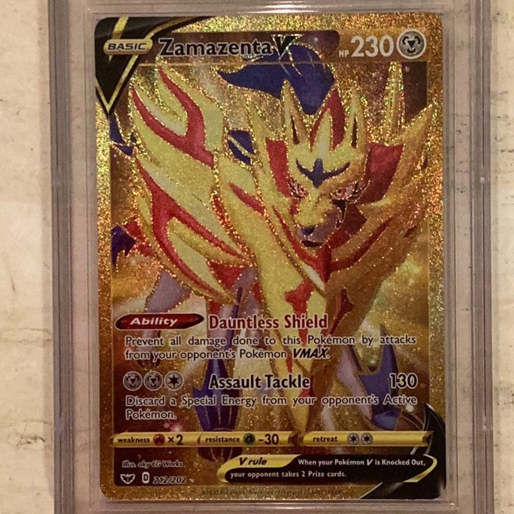 Pokemon Zamazenta V 2020 212/202 SWSH Full Art CGC 9.5 Graded Card Gold #212 TCG - Picture 5 of 6